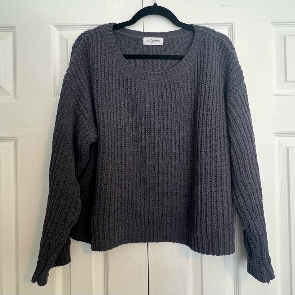 CJLA Blue Chenille Sweater